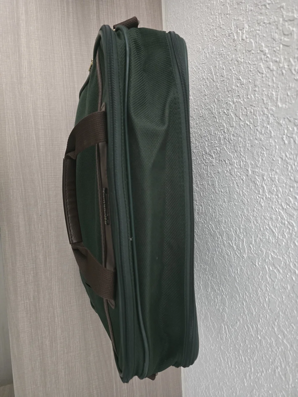Vintage 1995 Samsonite St. Croix Briefcase Messenger Bag - Forest Green Canvas